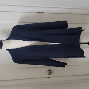 J. Crew Size S Navy Blue Open with Tie Front Long Sleeve Cardigan Exc. Used Cond